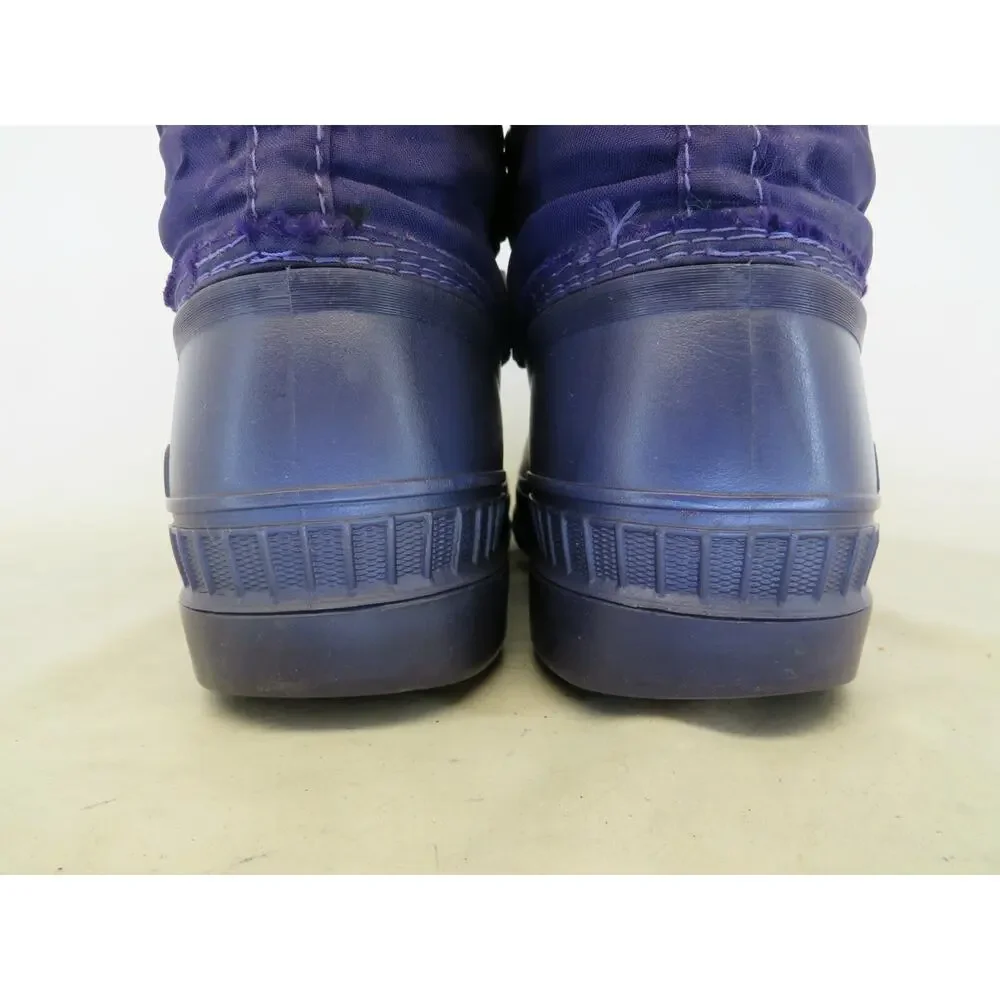 Sorel Purple Rubber Waterproof Insulated Laces Snow Boots Youth Size 5 D